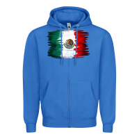 True Royal Mexican flag Zipper Hoodie - NancyCooperArtShop