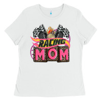 White racing mom with racing oto equipment Ladies Tee - AdoDesignShop