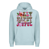Blue Mist jolly happy joyful pink christmas Premium Hoodie - CowGirlArtShop