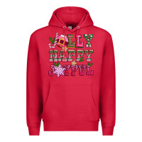 Cardinal jolly happy joyful pink christmas Premium Hoodie - CowGirlArtShop