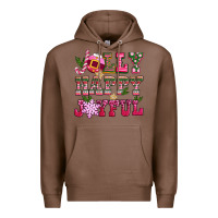 Chestnut jolly happy joyful pink christmas Premium Hoodie - CowGirlArtShop