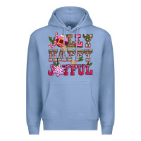 Colony Blue jolly happy joyful pink christmas Premium Hoodie - CowGirlArtShop
