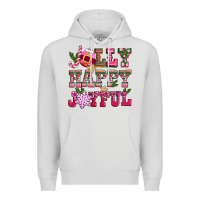 Dove Grey jolly happy joyful pink christmas Premium Hoodie - CowGirlArtShop