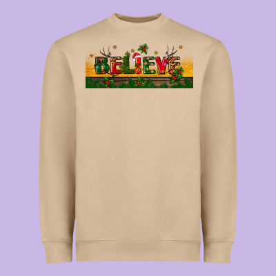 Christmas Believe Heavyweight Sweatshirt Designed By Bundleandbundleshop