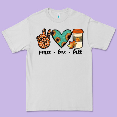 Peace Love Fall Premium Tee Designed By Jahusdesignshop