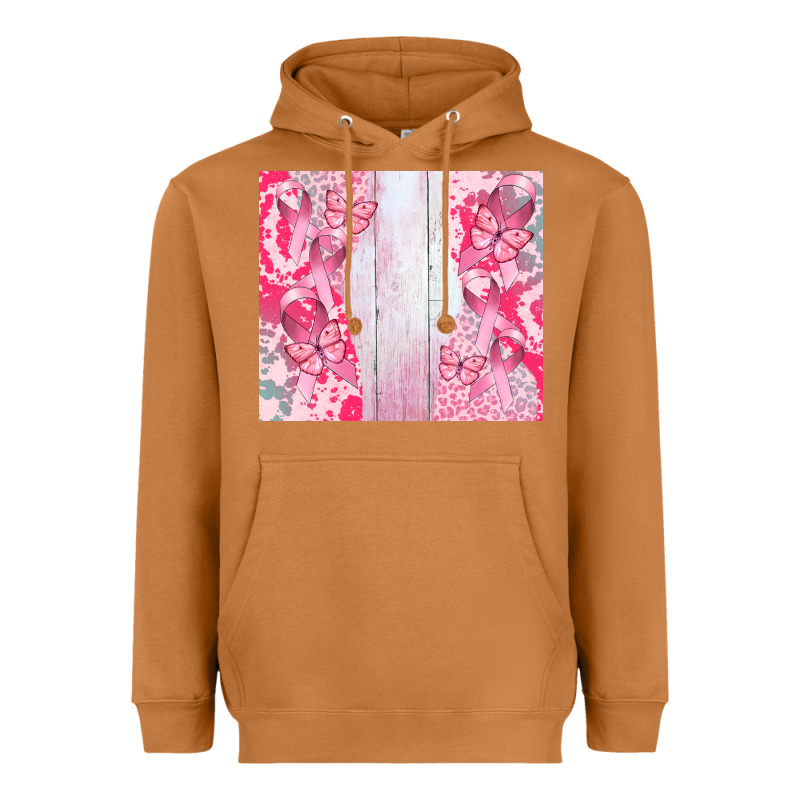 Custom Name  Breast Cancer Heavyweight Hoodie by CowGirlArtShop | Teevron
