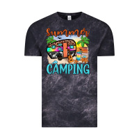 Cloud Black summer camping Vintage Tee - JahusDesignShop