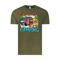 Vintage Olive summer camping Vintage Tee - JahusDesignShop