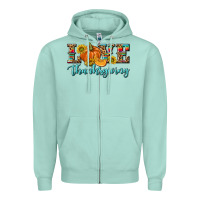 Seafoam Love Thanksgiving Zipper Hoodie - texasbilliewilder