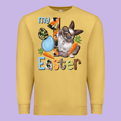 My First Easter Boy Easter Day Premium Sweatshirt Designed By Howdyjamesfarm
