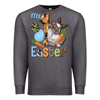 Charcoal Heather My first Easter Boy Easter Day Premium Sweatshirt - HowdyJamesFarm
