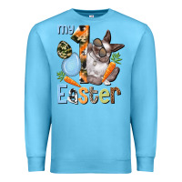 Ocean Blue My first Easter Boy Easter Day Premium Sweatshirt - HowdyJamesFarm