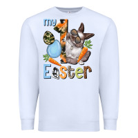 White My first Easter Boy Easter Day Premium Sweatshirt - HowdyJamesFarm
