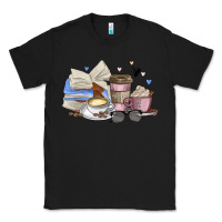 Black coffee and books Classic Tee - MaliasSmallBusiness