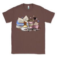 Chestnut coffee and books Classic Tee - MaliasSmallBusiness