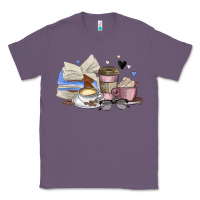 Lavender coffee and books Classic Tee - MaliasSmallBusiness