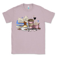 Lilac coffee and books Classic Tee - MaliasSmallBusiness