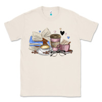 Natural coffee and books Classic Tee - MaliasSmallBusiness