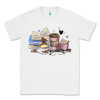 White coffee and books Classic Tee - MaliasSmallBusiness