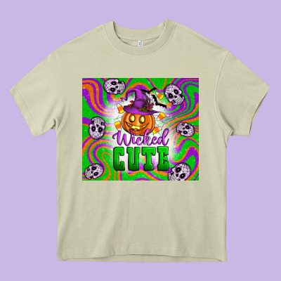 Wicked Cute Halloween Heavy Core Tee Designed By Artiststas