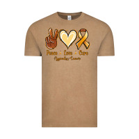 Vintage Coffee Peace love cure Appendix Cancer Vintage Tee - NancyCooperArtShop