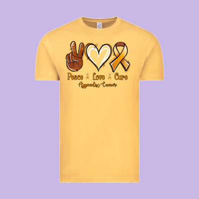 Peace Love Cure Appendix Cancer Vintage Tee Designed By Nancycooperartshop