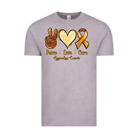 Vintage Zinc Peace love cure Appendix Cancer Vintage Tee - NancyCooperArtShop