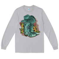 Moon Dust Turquoise Cowboy Boots Long Sleeve Tee - JahusDesignShop