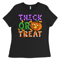 Black Thick Or Treat Ladies Tee - Artiststas