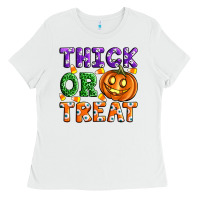 White Thick Or Treat Ladies Tee - Artiststas