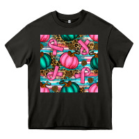 Asphalt breast cancer awareness with pumpkins seamless pattern Heavy Core Tee - BundleAndBundleShop