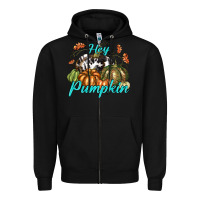 Black Hey Pumpkin Zipper Hoodie - texasbilliewilder