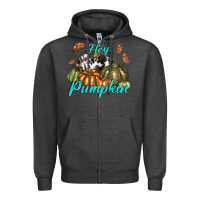 Charcoal Heather Hey Pumpkin Zipper Hoodie - texasbilliewilder