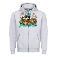 Heather Grey Hey Pumpkin Zipper Hoodie - texasbilliewilder