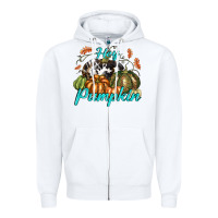 White Hey Pumpkin Zipper Hoodie - texasbilliewilder