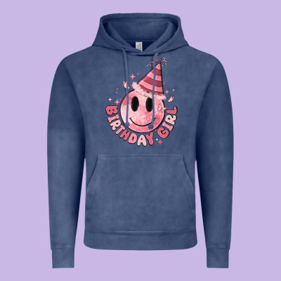 Birthday Girl Vintage Hoodie Designed By Maliassmallbusiness
