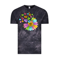Cloud Black sunflower love hugs Vintage Tee - MaliasSmallBusiness