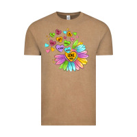 Vintage Coffee sunflower love hugs Vintage Tee - MaliasSmallBusiness