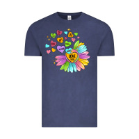 Vintage Denim sunflower love hugs Vintage Tee - MaliasSmallBusiness