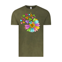 Vintage Olive sunflower love hugs Vintage Tee - MaliasSmallBusiness
