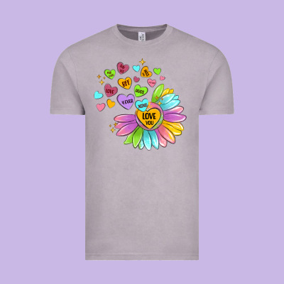 Sunflower Love Hugs Vintage Tee Designed By Maliassmallbusiness