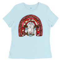 Valentines Simmental  Rainbow Ladies Tee | Teevron