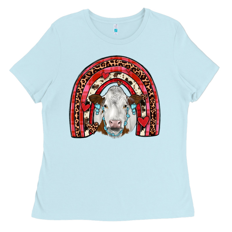Valentines Simmental  Rainbow Ladies Tee by JahusDesignShop | Teevron