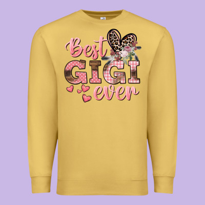 Best Gigi Ever Mother's Day Premium Sweatshirt Designed By Cowgirlartshop