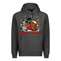 Charcoal Heather herd it was christmas Premium Hoodie - CowGirlArtShop