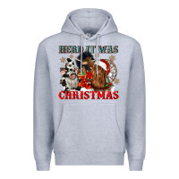 Heather Grey herd it was christmas Premium Hoodie - CowGirlArtShop