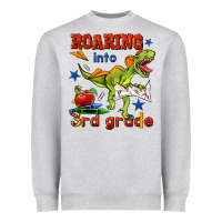 Heather Grey roaring into 3rd grade Heavyweight Sweatshirt - BundleAndBundleShop