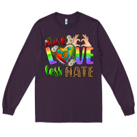 Plum More Love Less Hate LGBTQ Long Sleeve Tee - BundleAndBundleShop