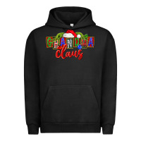 Pigment Black Christmas Grandma Claus Urban Hoodie - FaDigitalArtStudio