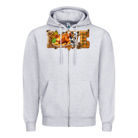 Heather Grey Love with Turkey Zipper Hoodie - texasbilliewilder